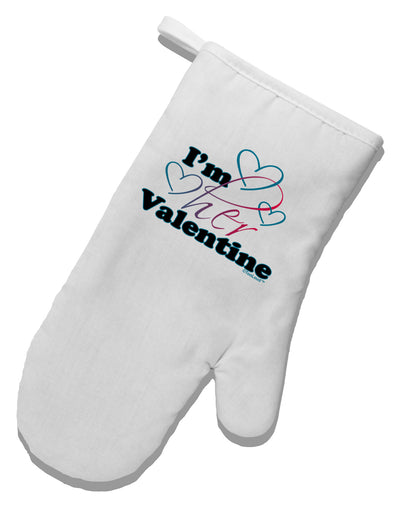 I'm HER Valentine White Printed Fabric Oven Mitt-Oven Mitt-TooLoud-White-Davson Sales