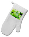 Watercolor Green Tomatoes White Printed Fabric Oven Mitt-Oven Mitt-TooLoud-White-Davson Sales