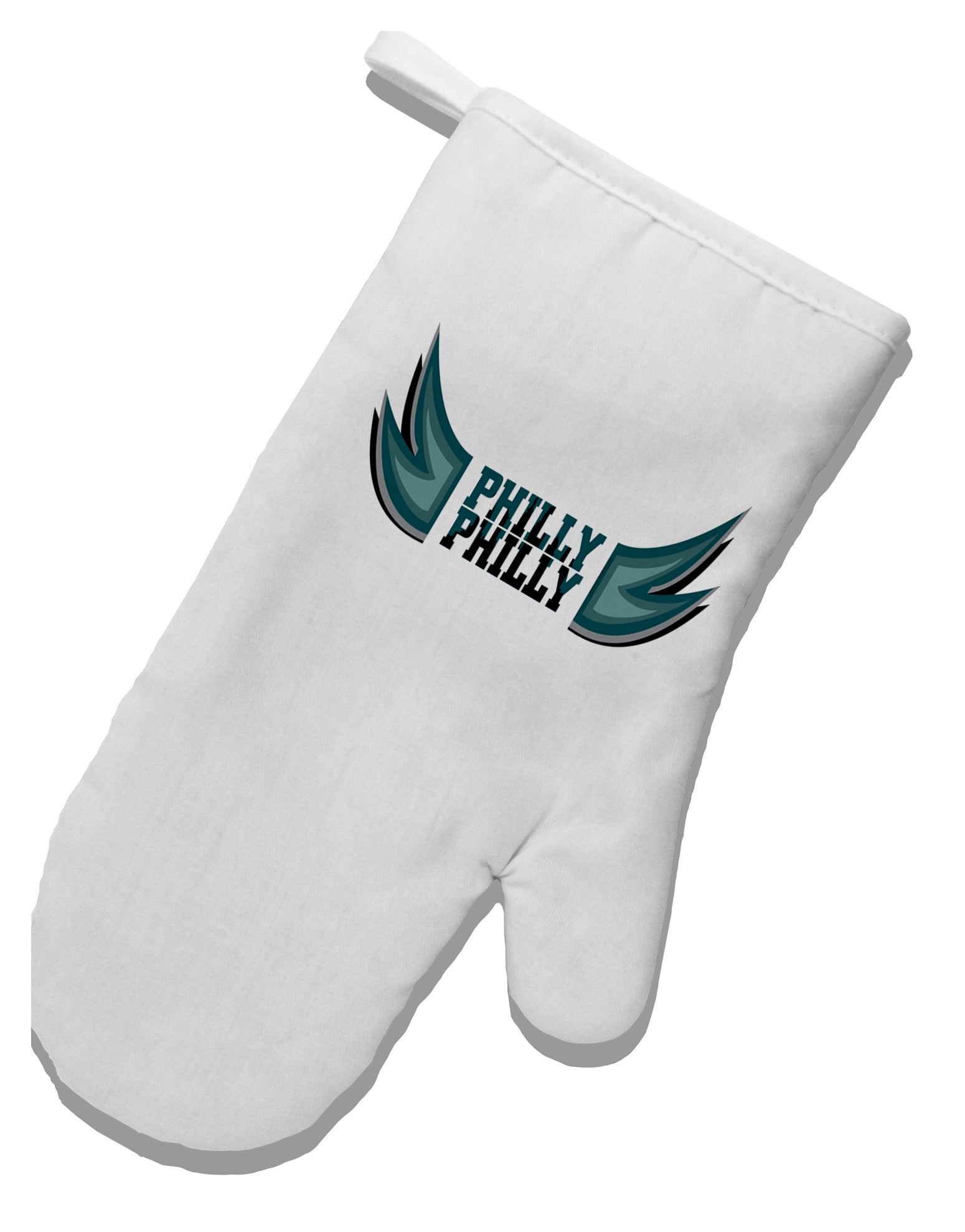 Philly Philly Funny Beer Drinking White Printed Fabric Oven Mitt by TooLoud-Oven Mitt-TooLoud-White-Davson Sales