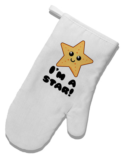 Cute Starfish - I am a Star White Printed Fabric Oven Mitt by TooLoud-Oven Mitt-TooLoud-White-Davson Sales