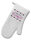 Cute As A Button White Printed Fabric Oven Mitt-Oven Mitt-TooLoud-White-Davson Sales