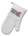 Kiss the Cook With Lips White Printed Fabric Oven Mitt by TooLoud-Oven Mitt-TooLoud-White-Davson Sales