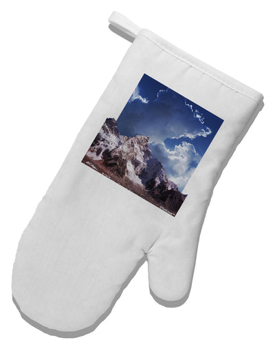 Mountain Pop Out White Printed Fabric Oven Mitt by TooLoud-Oven Mitt-TooLoud-White-Davson Sales