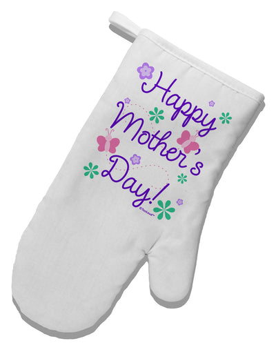 Happy Mother's Day Design White Printed Fabric Oven Mitt by TooLoud-Oven Mitt-TooLoud-White-Davson Sales