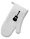 Acoustic Guitar Cool Musician White Printed Fabric Oven Mitt by TooLoud