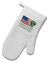 Green Party US Flag White Printed Fabric Oven Mitt-Oven Mitt-TooLoud-White-Davson Sales