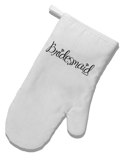 Bridesmaid Design - Diamonds White Printed Fabric Oven Mitt-Oven Mitt-TooLoud-White-Davson Sales