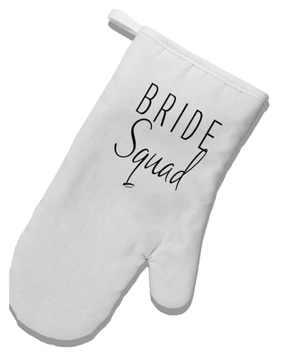 TooLoud Bride Squad White Printed Fabric Oven Mitt-OvenMitts-TooLoud-Davson Sales