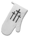 Three Cross Design - Easter White Printed Fabric Oven Mitt by TooLoud-Oven Mitt-TooLoud-White-Davson Sales