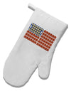 American Breakfast Flag - Bacon and Eggs White Printed Fabric Oven Mitt-Oven Mitt-TooLoud-White-Davson Sales