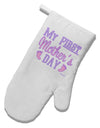 My First Mother's Day - Baby Feet - Pink White Printed Fabric Oven Mitt by TooLoud-Oven Mitt-TooLoud-White-Davson Sales