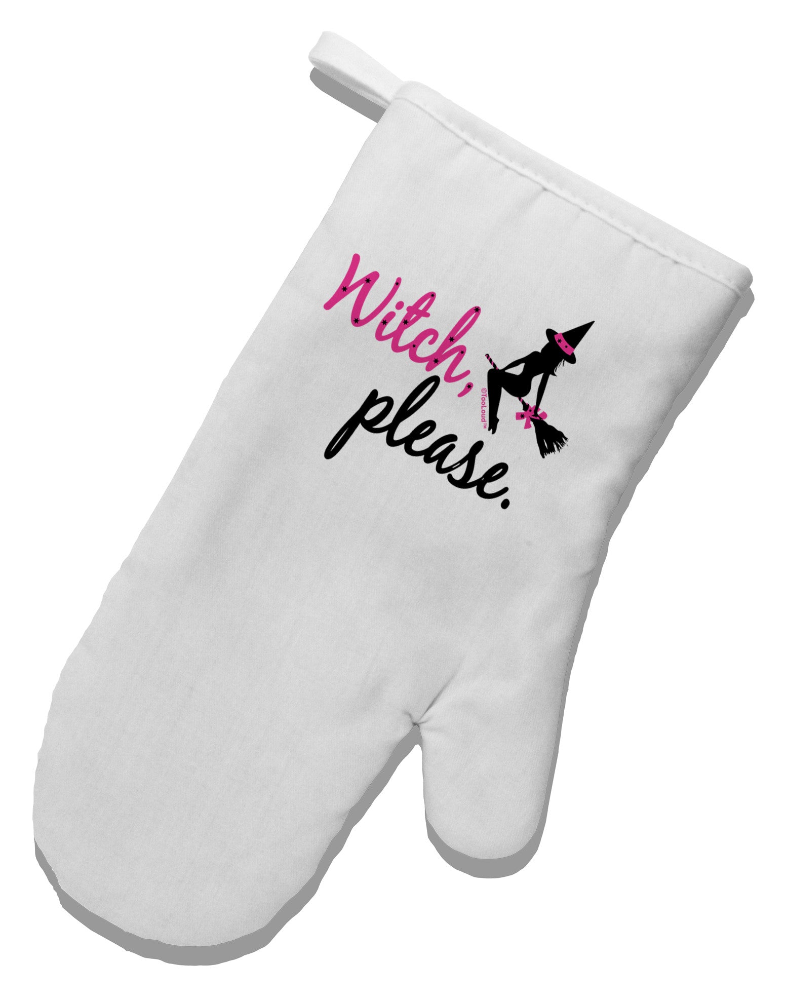 Witch Please White Printed Fabric Oven Mitt-Oven Mitt-TooLoud-White-Davson Sales