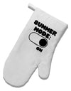 Summer Mode On White Printed Fabric Oven Mitt by TooLoud-Oven Mitt-TooLoud-White-Davson Sales