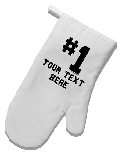 Personalized Number 1 White Printed Fabric Oven Mitt by TooLoud-Oven Mitt-TooLoud-White-Davson Sales