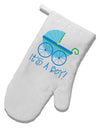 It's a Boy - Baby Boy Carriage White Printed Fabric Oven Mitt-Oven Mitt-TooLoud-White-Davson Sales