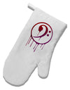 Dripping Bass Symbol White Printed Fabric Oven Mitt-Oven Mitt-TooLoud-White-Davson Sales