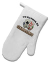 I'd Rather Be Gambling White Printed Fabric Oven Mitt-Oven Mitt-TooLoud-White-Davson Sales