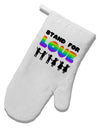 Stand For Love Rainbow White Printed Fabric Oven Mitt-Oven Mitt-TooLoud-White-Davson Sales