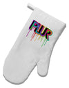 PLUR Paint White Printed Fabric Oven Mitt-Oven Mitt-TooLoud-White-Davson Sales