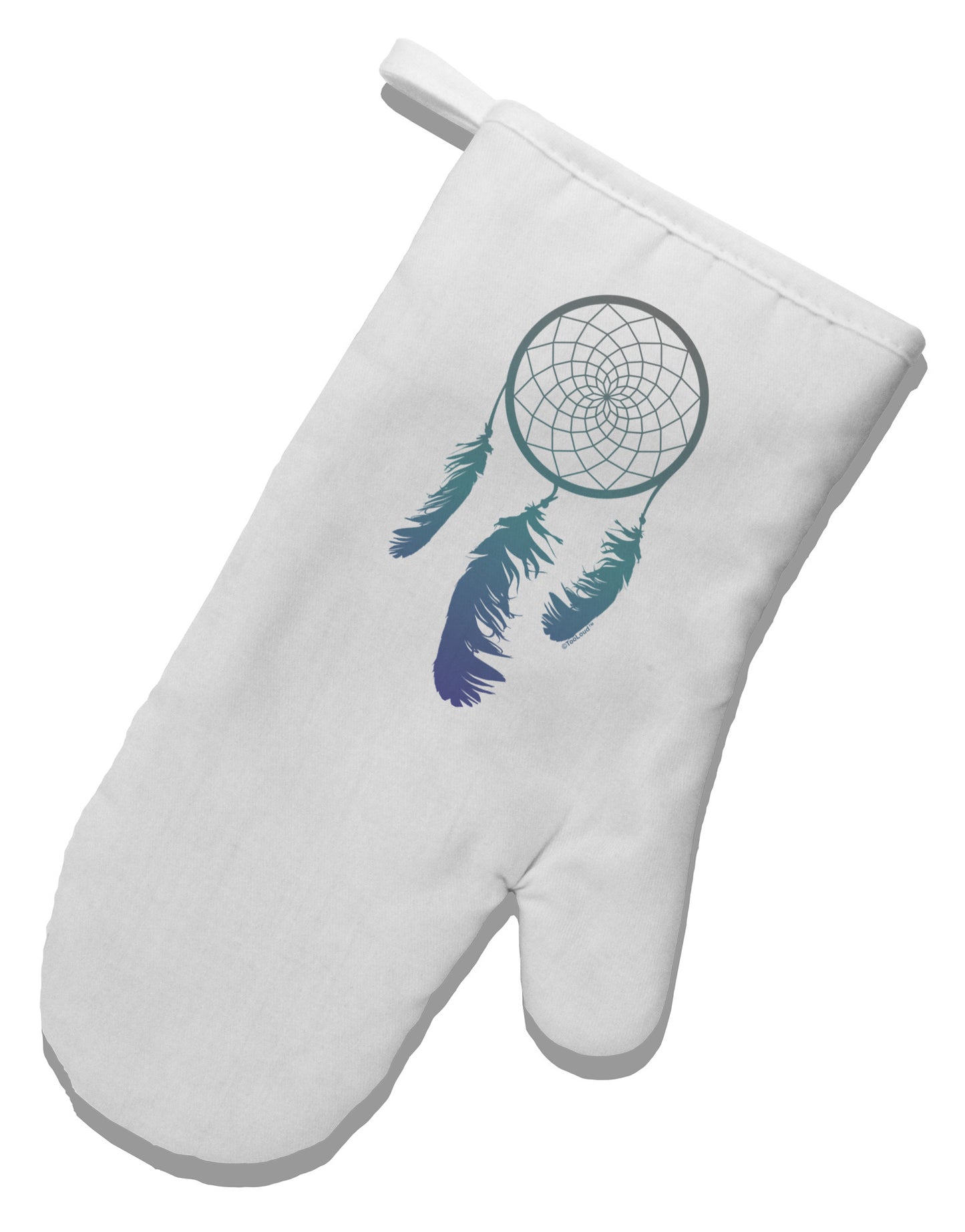 Mystic Dreamcatcher White Printed Fabric Oven Mitt-Oven Mitt-TooLoud-White-Davson Sales