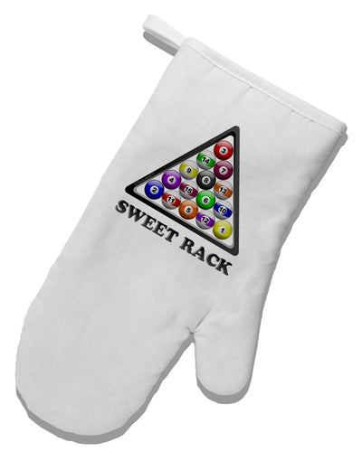 Sweet Rack - Pool White Printed Fabric Oven Mitt-Oven Mitt-TooLoud-White-Davson Sales