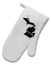 Michigan - United States Shape White Printed Fabric Oven Mitt-Oven Mitt-TooLoud-White-Davson Sales