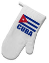 Cuba Flag Cuban Pride White Printed Fabric Oven Mitt by TooLoud-Oven Mitt-TooLoud-White-Davson Sales