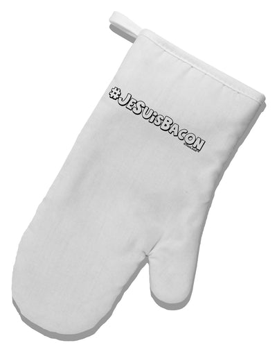 Hashtag JeSuisBacon Deco White Printed Fabric Oven Mitt-Oven Mitt-TooLoud-White-Davson Sales