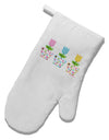 Three Easter Tulips White Printed Fabric Oven Mitt by TooLoud-Oven Mitt-TooLoud-White-Davson Sales