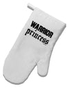 Warrior Princess Script White Printed Fabric Oven Mitt-Oven Mitt-TooLoud-White-Davson Sales