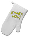 Super Mom - Lightening Bolt Design White Printed Fabric Oven Mitt by TooLoud-Oven Mitt-TooLoud-White-Davson Sales