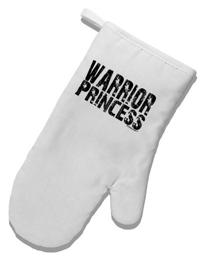 Warrior Princess Black and White White Printed Fabric Oven Mitt-Oven Mitt-TooLoud-White-Davson Sales