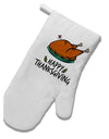 TooLoud Happy Thanksgiving White Printed Fabric Oven Mitt-OvenMitts-TooLoud-Davson Sales