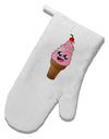 Cute Ice Cream Cone White Printed Fabric Oven Mitt-Oven Mitt-TooLoud-White-Davson Sales