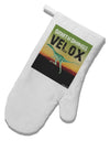 Ornithomimus Velox - With Name White Printed Fabric Oven Mitt by TooLoud-Oven Mitt-TooLoud-White-Davson Sales