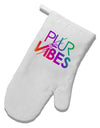 PLUR Vibes White Printed Fabric Oven Mitt-Oven Mitt-TooLoud-White-Davson Sales