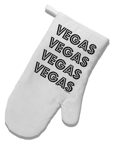 Vegas - Vegas Style Show Lights White Printed Fabric Oven Mitt by TooLoud-Oven Mitt-TooLoud-White-Davson Sales