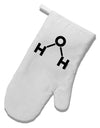 Water Molecule Text White Printed Fabric Oven Mitt by TooLoud-Oven Mitt-TooLoud-White-Davson Sales