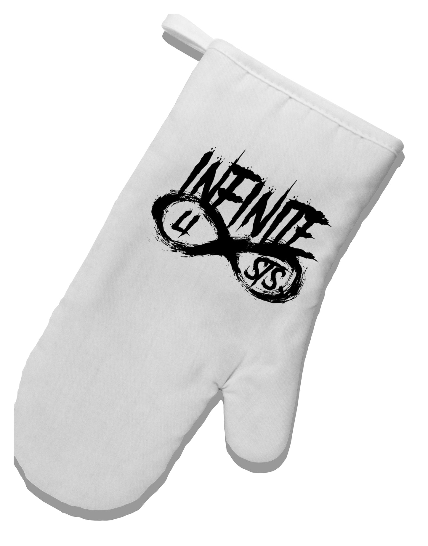 Infinite Lists White Printed Fabric Oven Mitt by TooLoud-TooLoud-White-Davson Sales