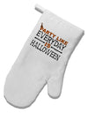 Everyday Is Halloween White Printed Fabric Oven Mitt-Oven Mitt-TooLoud-White-Davson Sales