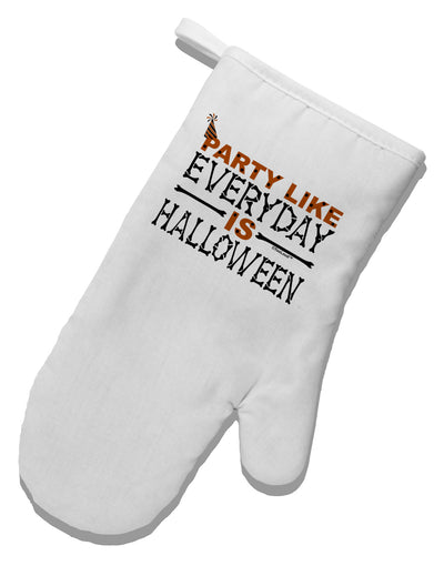 Everyday Is Halloween White Printed Fabric Oven Mitt-Oven Mitt-TooLoud-White-Davson Sales