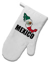 Mexico Outline - Mexican Flag - Mexico Text White Printed Fabric Oven Mitt by TooLoud-Oven Mitt-TooLoud-White-Davson Sales