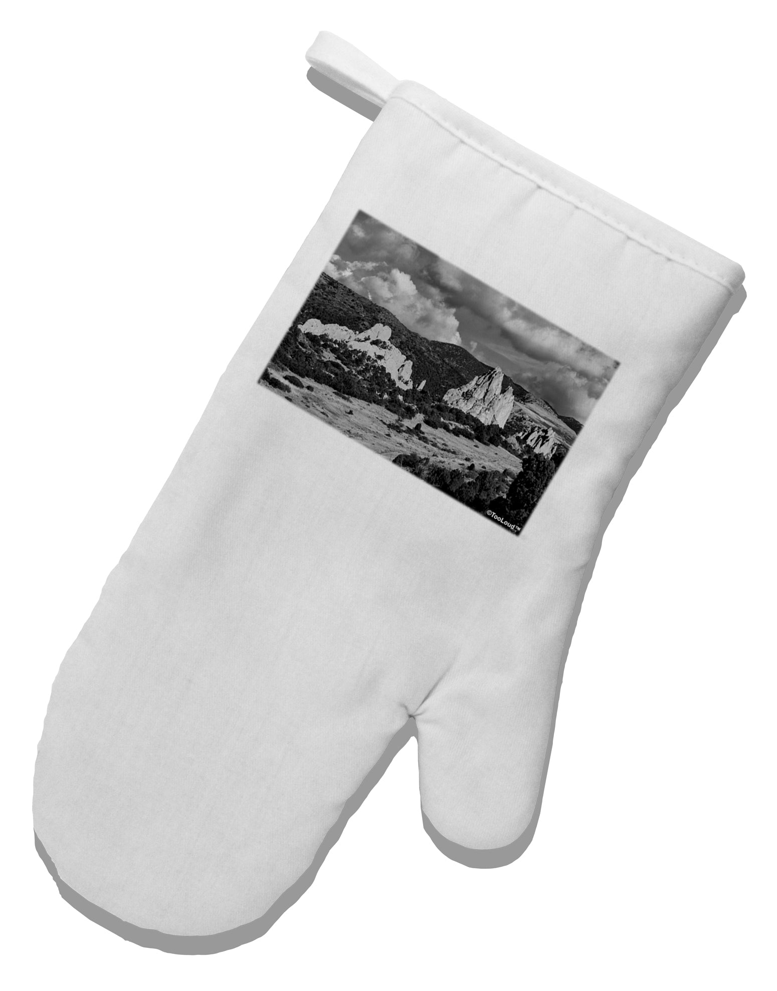 CO Mountain Forest Scene White Printed Fabric Oven Mitt by TooLoud-Oven Mitt-TooLoud-White-Davson Sales