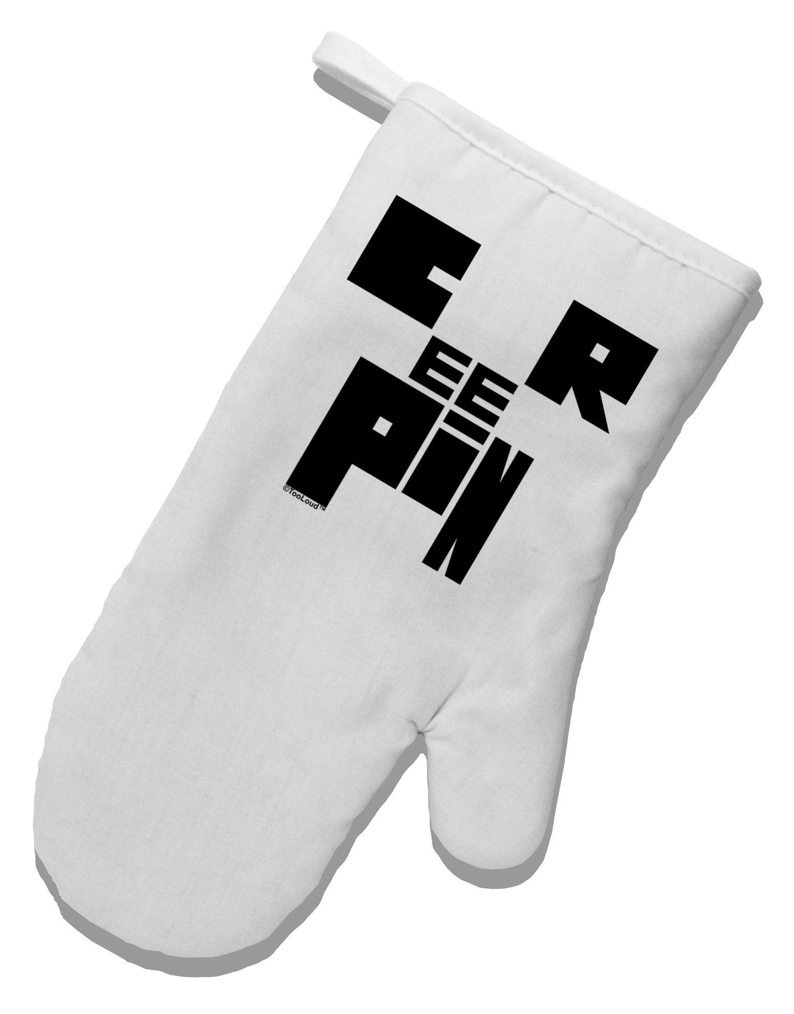Creepin White Printed Fabric Oven Mitt-Oven Mitt-TooLoud-White-Davson Sales