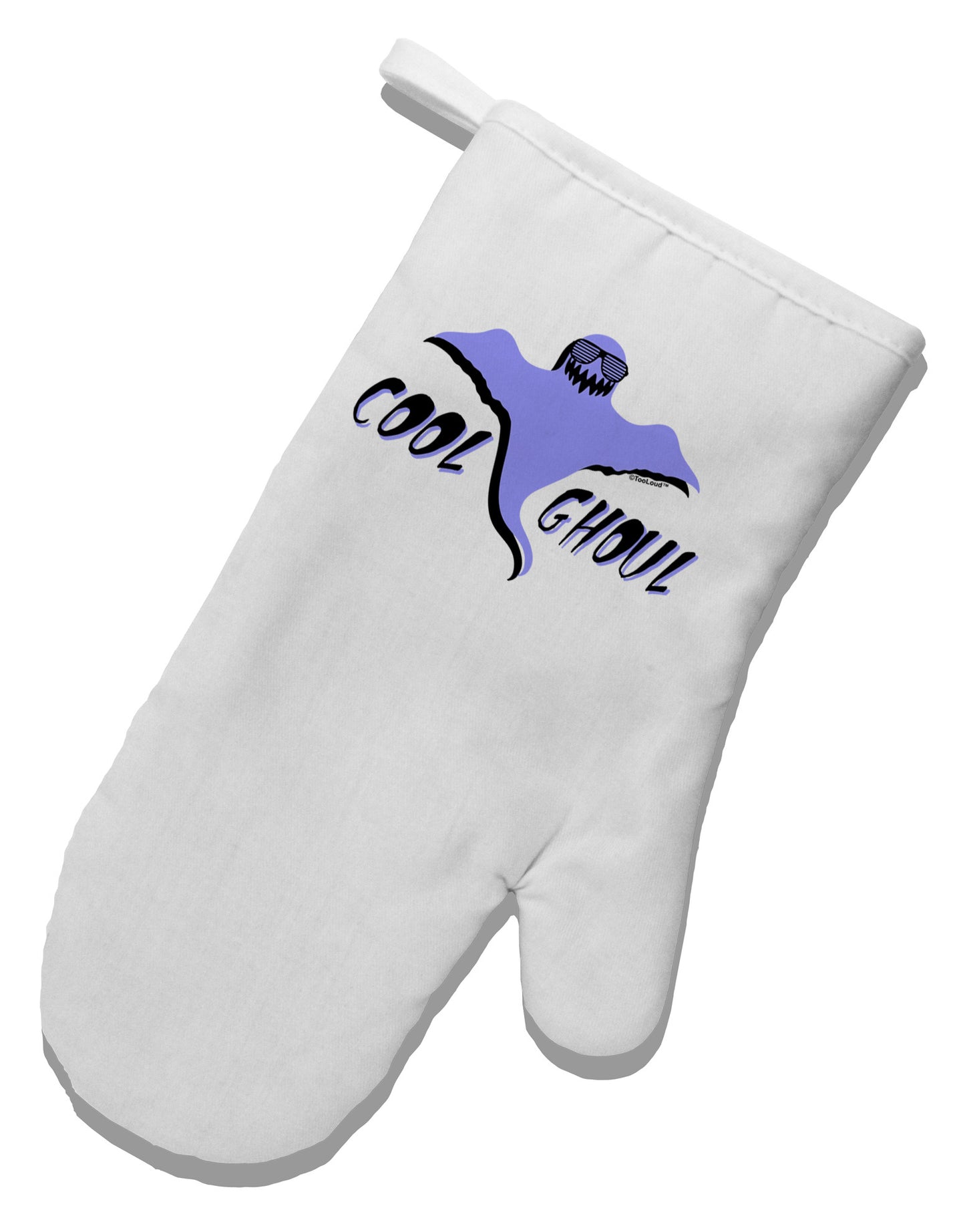 Cool Ghoul White Printed Fabric Oven Mitt-Oven Mitt-TooLoud-White-Davson Sales