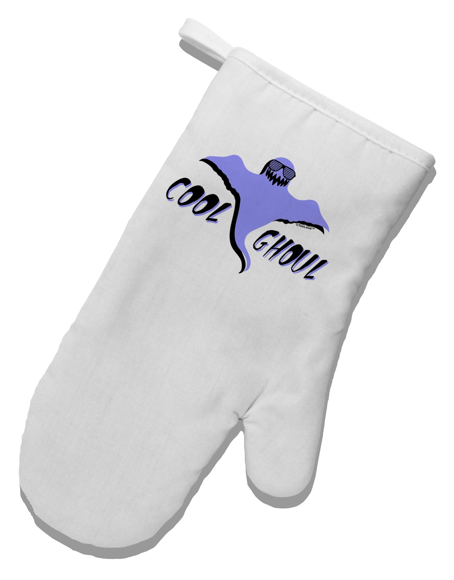 Cool Ghoul White Printed Fabric Oven Mitt-Oven Mitt-TooLoud-White-Davson Sales