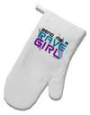 Send Me A Rave Girl White Printed Fabric Oven Mitt-Oven Mitt-TooLoud-White-Davson Sales