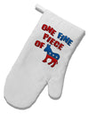 One Fine Piece Of - Democrat White Printed Fabric Oven Mitt-Oven Mitt-TooLoud-White-Davson Sales