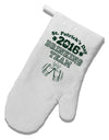 St Patricks Day Drinking Team White Printed Fabric Oven Mitt-Oven Mitt-TooLoud-White-Davson Sales