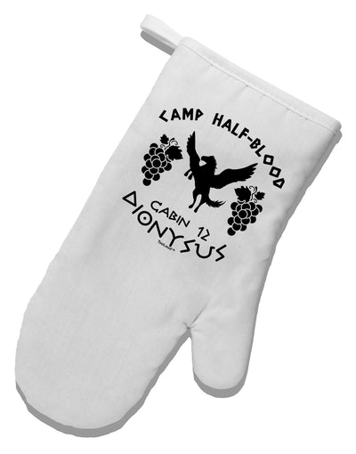 Camp Half Blood Cabin 12 Dionysus White Printed Fabric Oven Mitt by TooLoud-Oven Mitt-TooLoud-White-Davson Sales